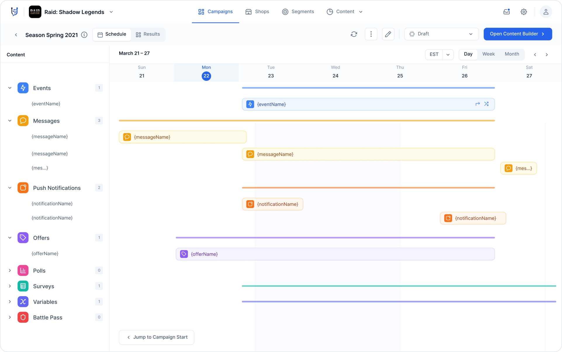 Userwise — Campaign content builder